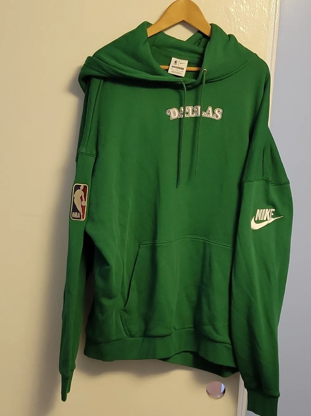 Nike Green Dallas Crewneck Sweatshirt with NBA and Swoosh Logos